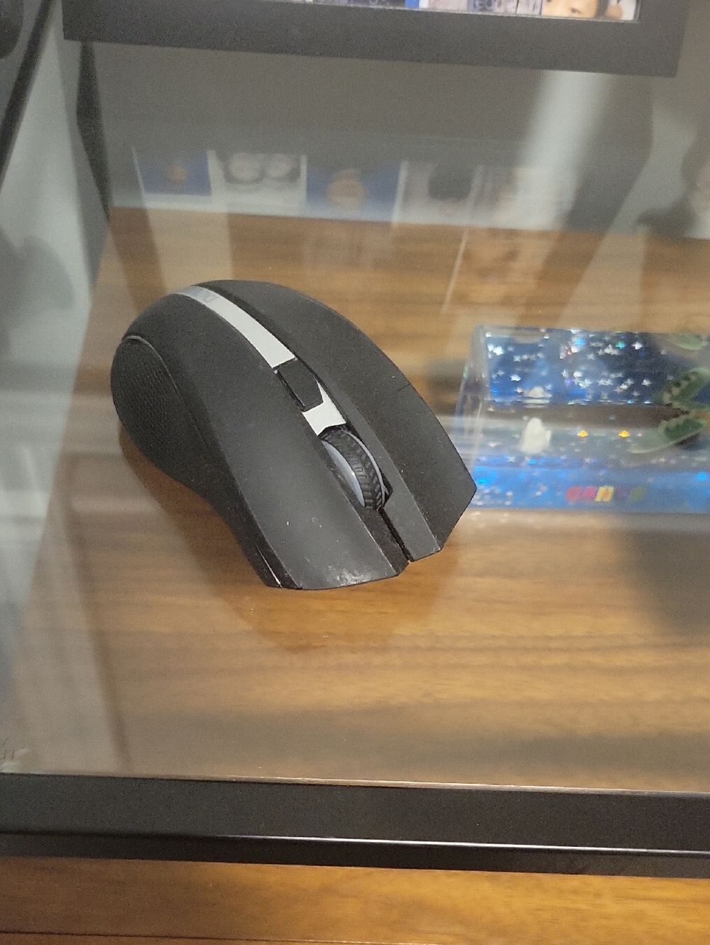 Wireless Black Computer Mouse - Ergonomic USB Optical Mouse